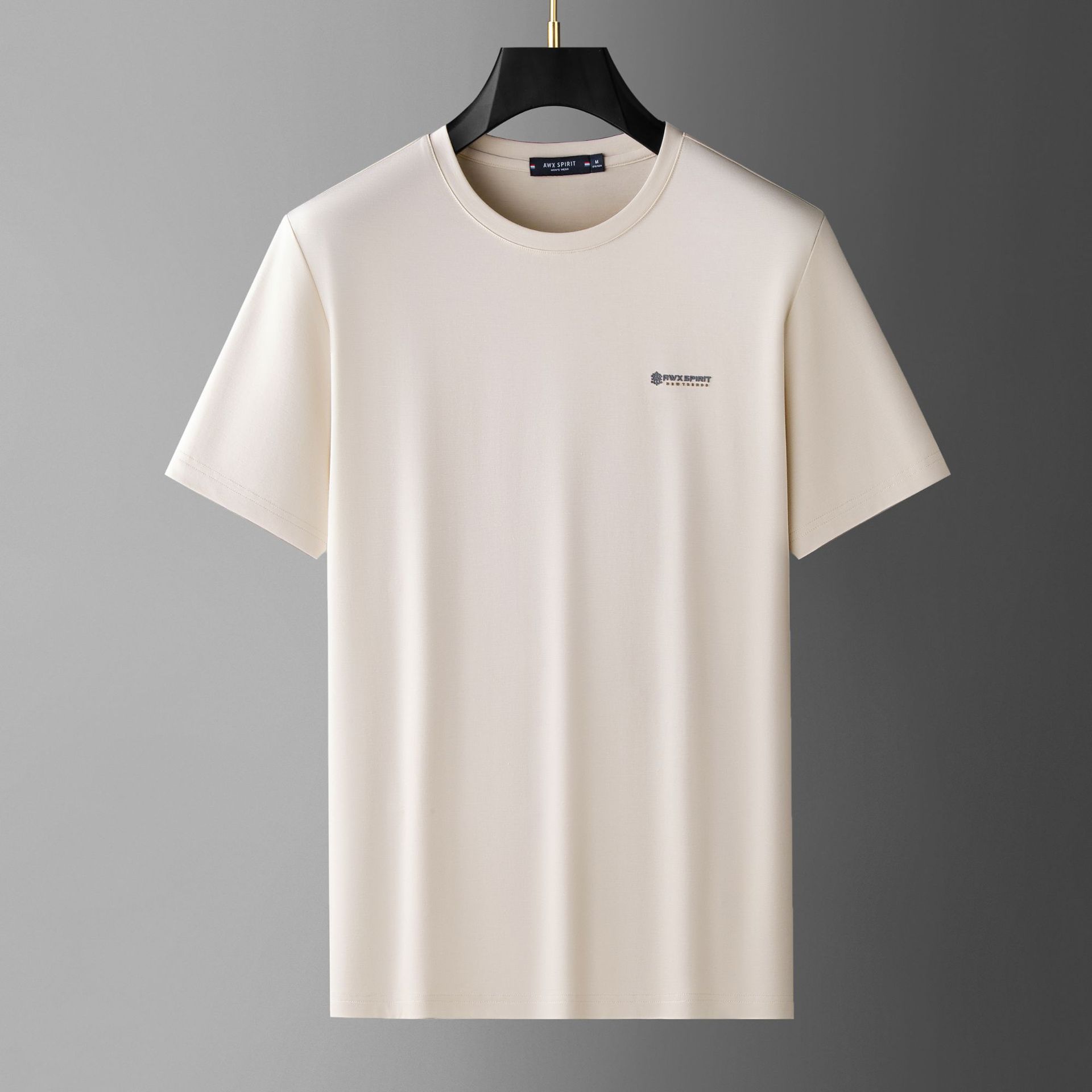 Men's Crew-Neck Short-Sleeve Mulberry Silk T-Shirt